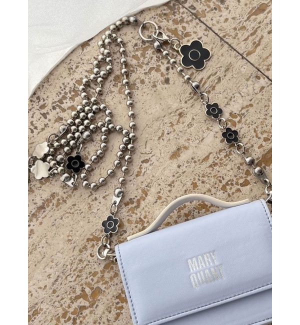 MERCURYDUO「【MARY QUANTコラボ】デイジースマホショルダー&ストラップ」|チャーム・キーホルダー|シルバー