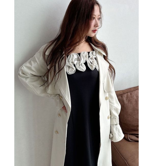 MERCURYDUO「デコルテバルーンフリルキャミワンピース」|ワンピース|