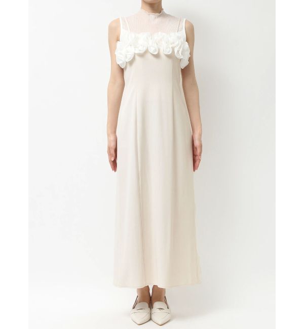 MERCURYDUO「デコルテバルーンフリルキャミワンピース」|ワンピース|