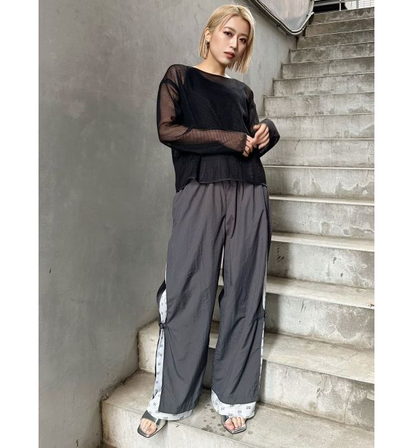 MURUA「メッシュロゴナイロンカーゴフレアパンツ【2way】」|その他|