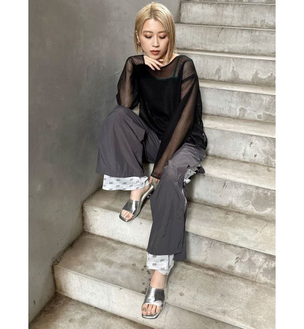 MURUA「メッシュロゴナイロンカーゴフレアパンツ【2way】」|その他|