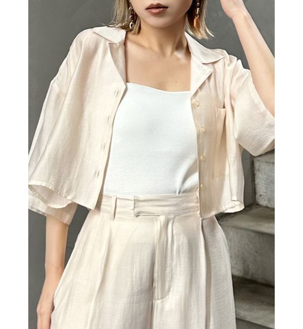 MURUA「オープンカラーシアーシャツ」|シャツ・ブラウス|アイボリー