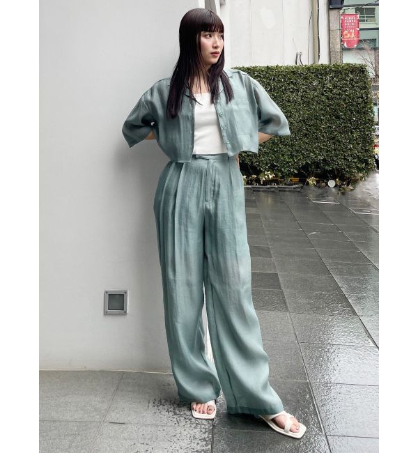 MURUA「オープンカラーシアーシャツ」|シャツ・ブラウス|