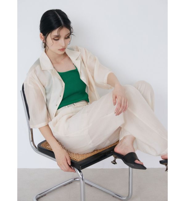 MURUA「オープンカラーシアーシャツ」|シャツ・ブラウス|