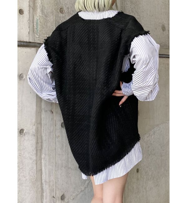 MURUA「オリジナルツイードシャツワンピース【2way】」|ワンピース|