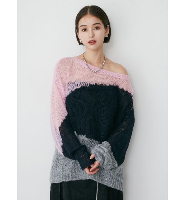 MURUA「ブロックシアーニット【WEB限定】」|ニット・セーター|