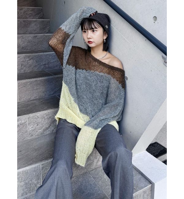 MURUA「ブロックシアーニット【WEB限定】」|ニット・セーター|