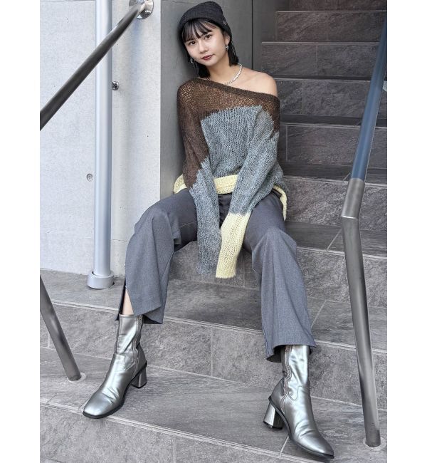 MURUA「ブロックシアーニット【WEB限定】」|ニット・セーター|