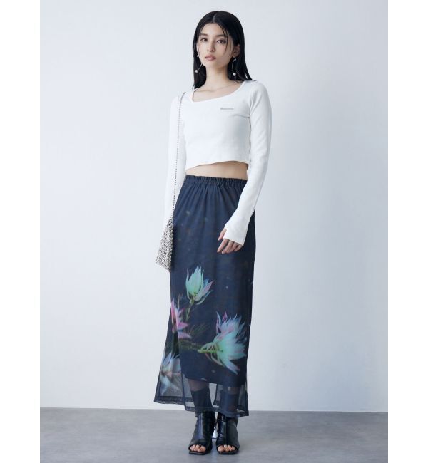 MURUA「プレートクロップドトップス」|Tシャツ・カットソー|