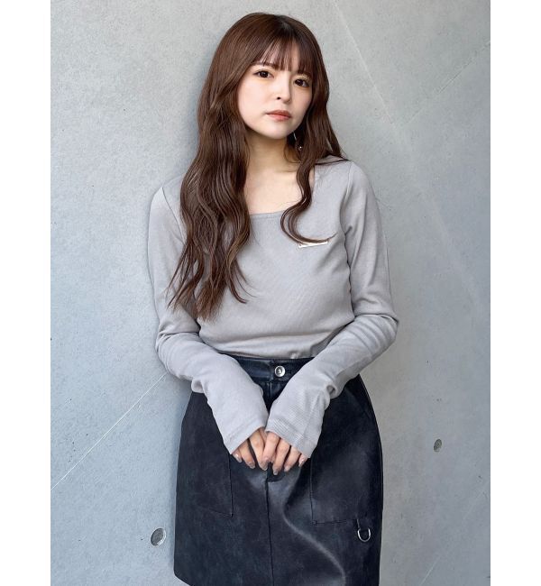 MURUA「プレートクロップドトップス」|Tシャツ・カットソー|