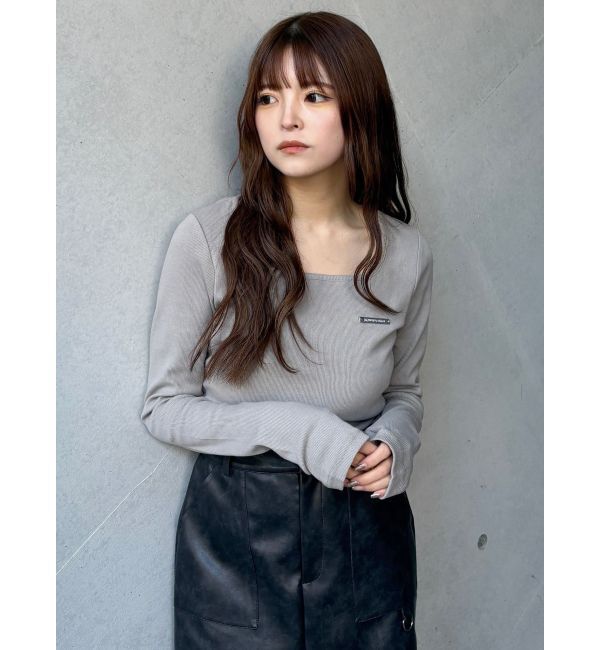 MURUA「プレートクロップドトップス」|Tシャツ・カットソー|