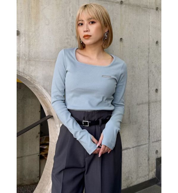 MURUA「プレートクロップドトップス」|Tシャツ・カットソー|