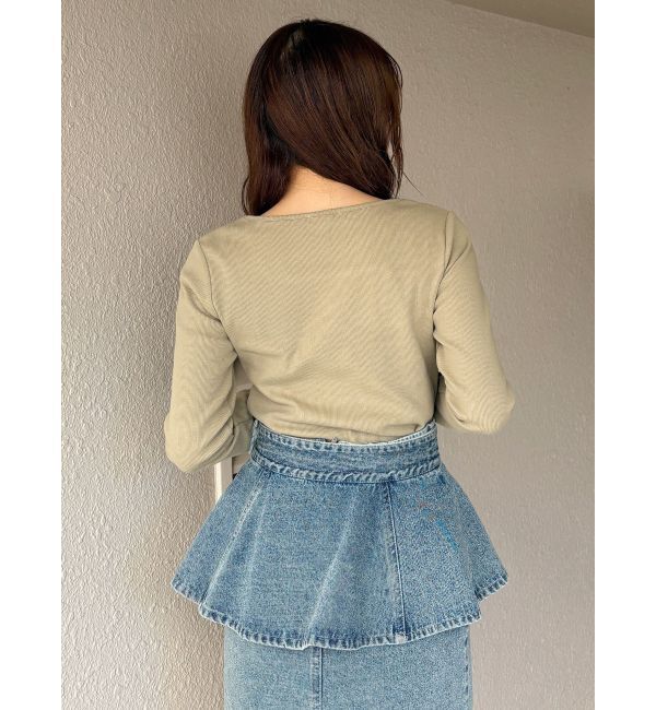 MURUA「プレートクロップドトップス」|Tシャツ・カットソー|