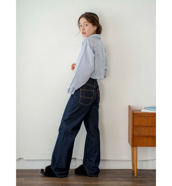 Ungrid「ハイウエストルーズストレートデニム」|デニム|