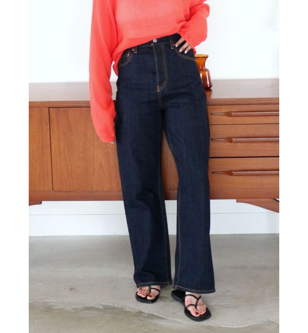 Ungrid「ハイウエストルーズストレートデニム」|デニム|