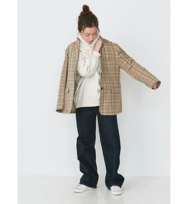 Ungrid「ハイウエストルーズストレートデニム」|デニム|