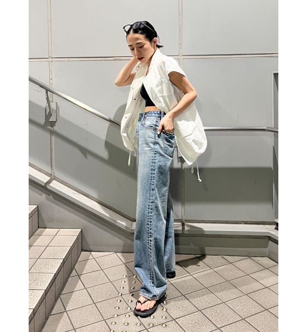Ungrid「ハイウエストルーズストレートデニム」|デニム|