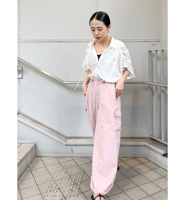 Ungrid「スリーブギャザーデザインハーフスリーブシャツ」|シャツ・ブラウス|