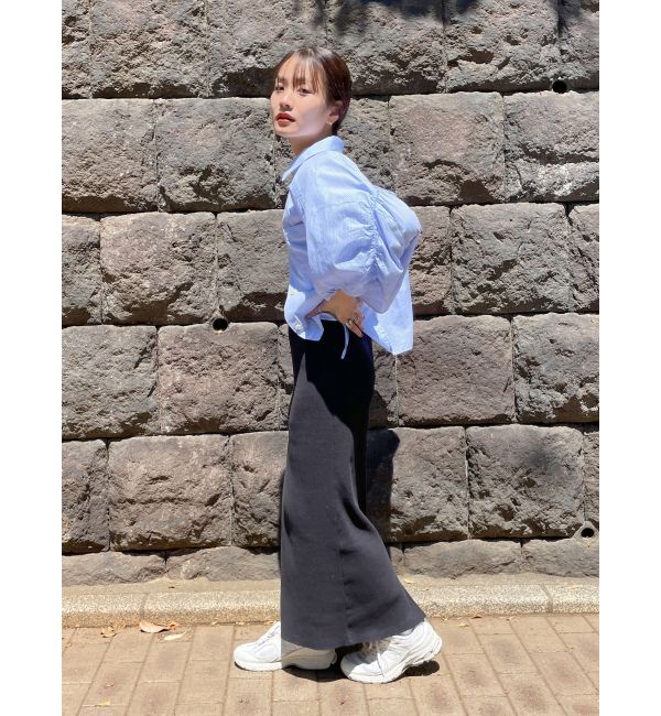 Ungrid「スリーブギャザーデザインハーフスリーブシャツ」|シャツ・ブラウス|