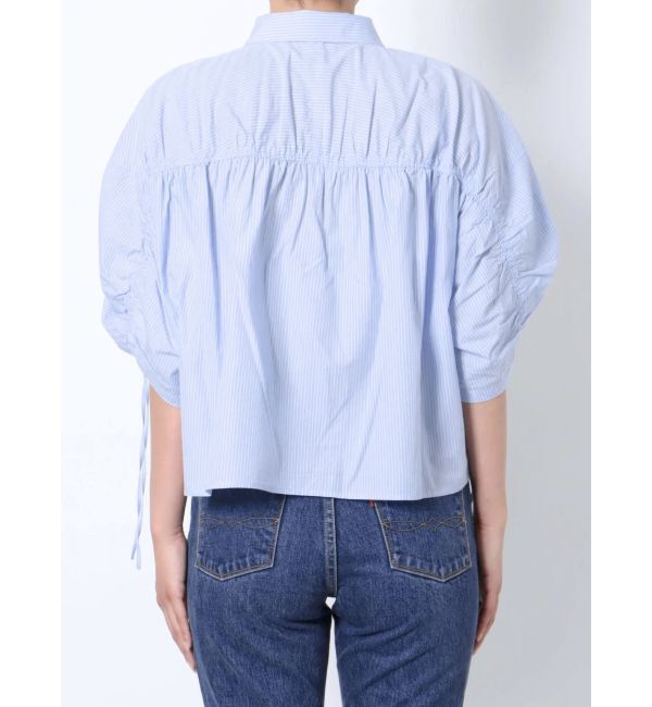Ungrid「スリーブギャザーデザインハーフスリーブシャツ」|シャツ・ブラウス|