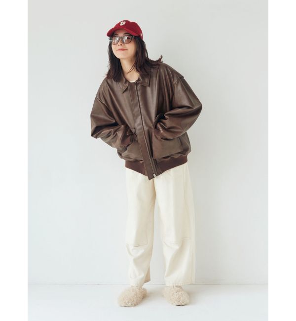 Ungrid「フェイクレザーブルゾン」|ブルゾン・スタジャン|