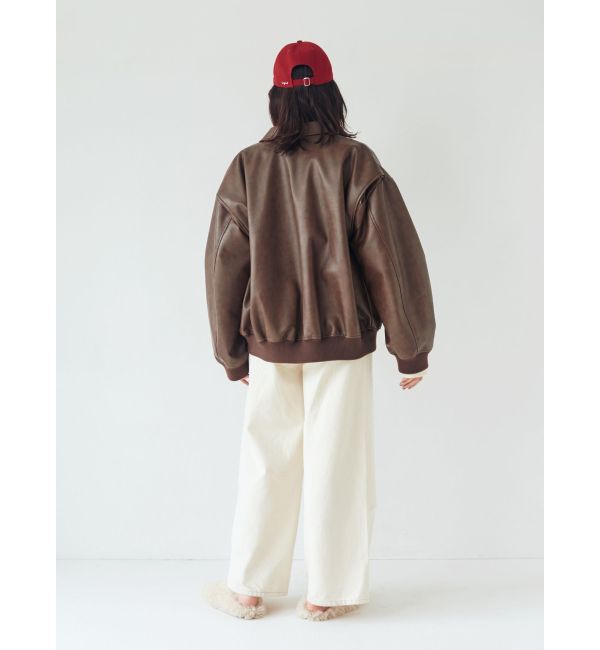 Ungrid「フェイクレザーブルゾン」|ブルゾン・スタジャン|