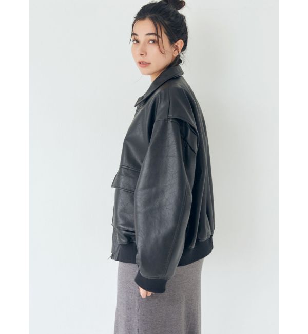 Ungrid「フェイクレザーブルゾン」|ブルゾン・スタジャン|