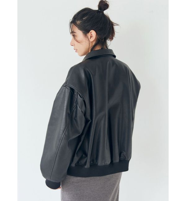 Ungrid「フェイクレザーブルゾン」|ブルゾン・スタジャン|