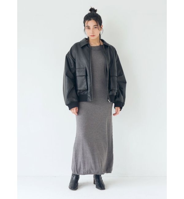 Ungrid「フェイクレザーブルゾン」|ブルゾン・スタジャン|