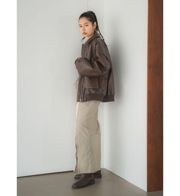 Ungrid「フェイクレザーブルゾン」|ブルゾン・スタジャン|