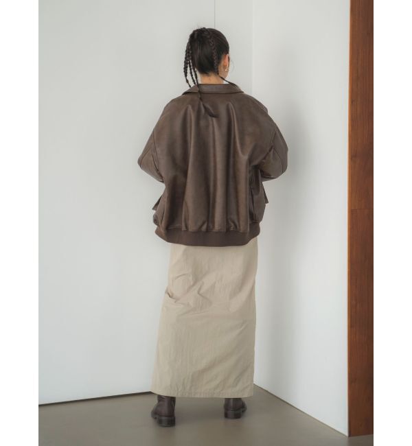 Ungrid「フェイクレザーブルゾン」|ブルゾン・スタジャン|