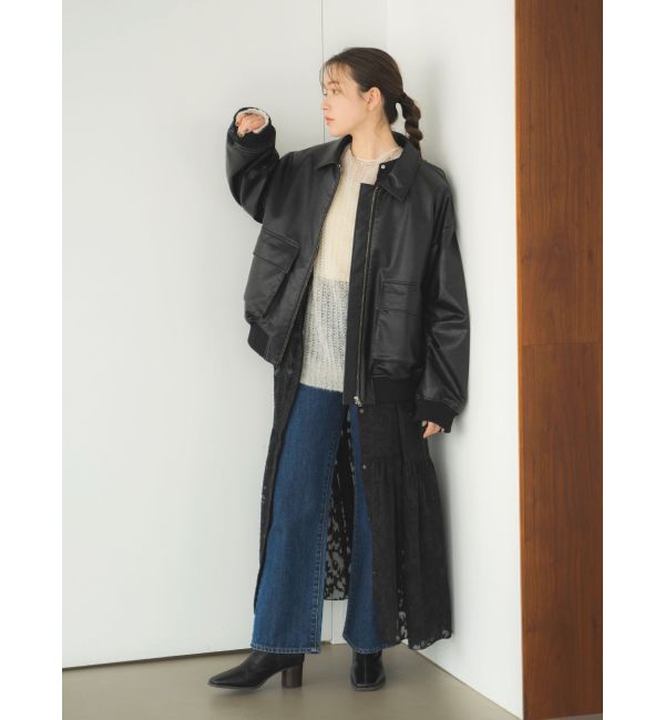 Ungrid「フェイクレザーブルゾン」|ブルゾン・スタジャン|