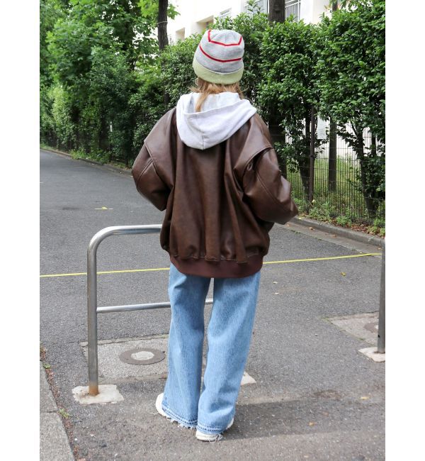 Ungrid「フェイクレザーブルゾン」|ブルゾン・スタジャン|