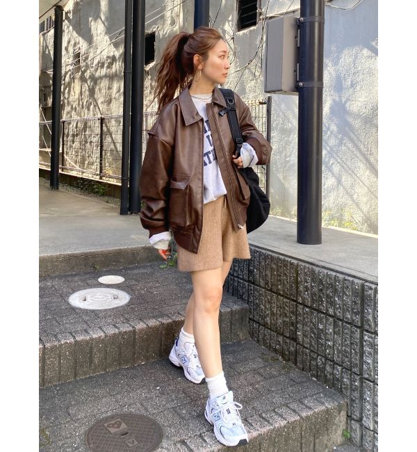 Ungrid「フェイクレザーブルゾン」|ブルゾン・スタジャン|