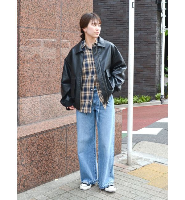 Ungrid「フェイクレザーブルゾン」|ブルゾン・スタジャン|