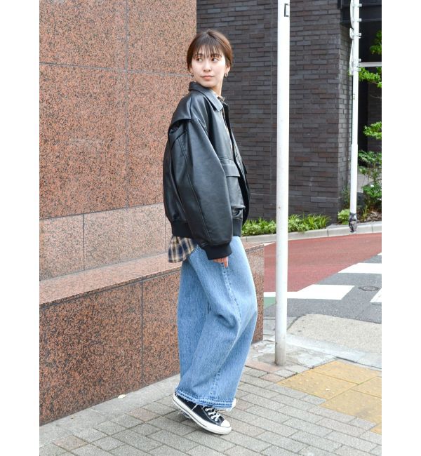 Ungrid「フェイクレザーブルゾン」|ブルゾン・スタジャン|