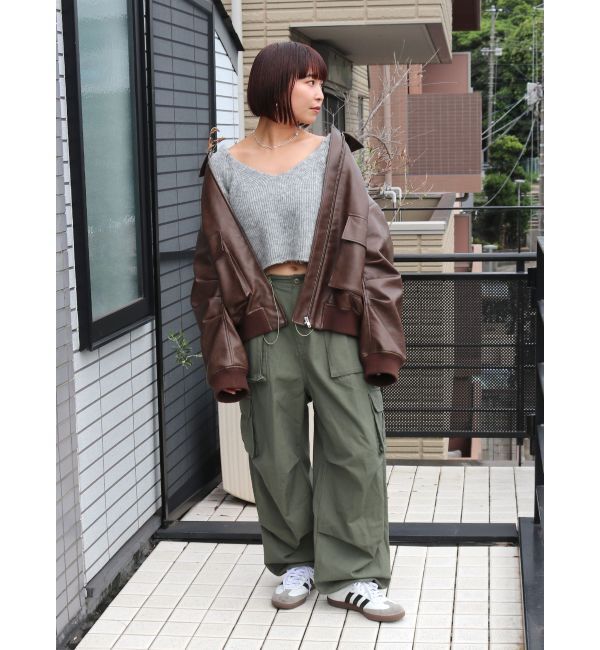 Ungrid「フェイクレザーブルゾン」|ブルゾン・スタジャン|