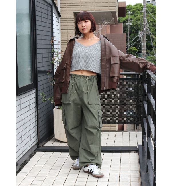 Ungrid「フェイクレザーブルゾン」|ブルゾン・スタジャン|