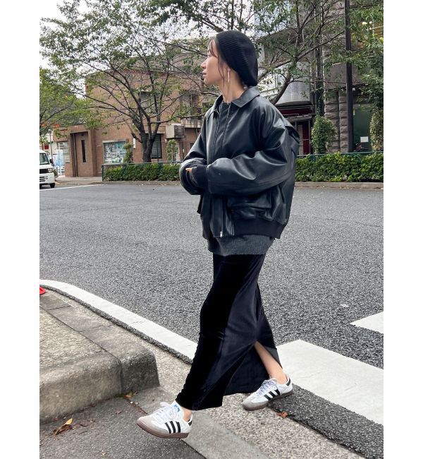 Ungrid「フェイクレザーブルゾン」|ブルゾン・スタジャン|