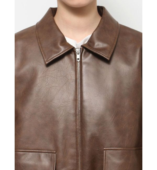 Ungrid「フェイクレザーブルゾン」|ブルゾン・スタジャン|