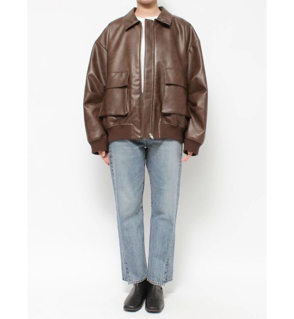 Ungrid「フェイクレザーブルゾン」|ブルゾン・スタジャン|