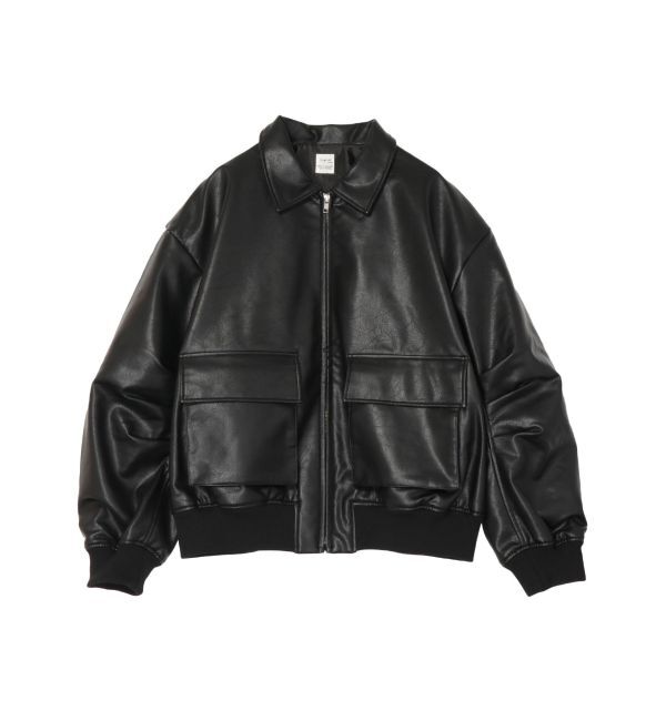 Ungrid「フェイクレザーブルゾン」|ブルゾン・スタジャン|