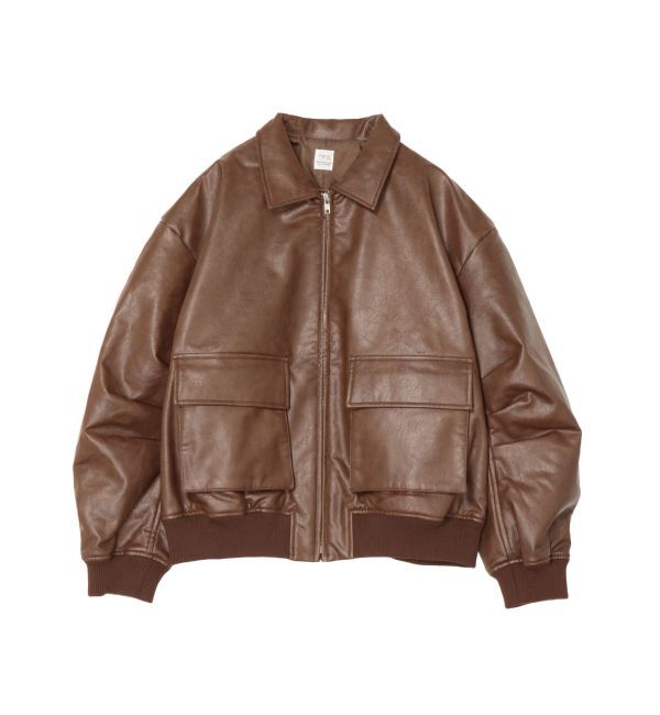 Ungrid「フェイクレザーブルゾン」|ブルゾン・スタジャン|