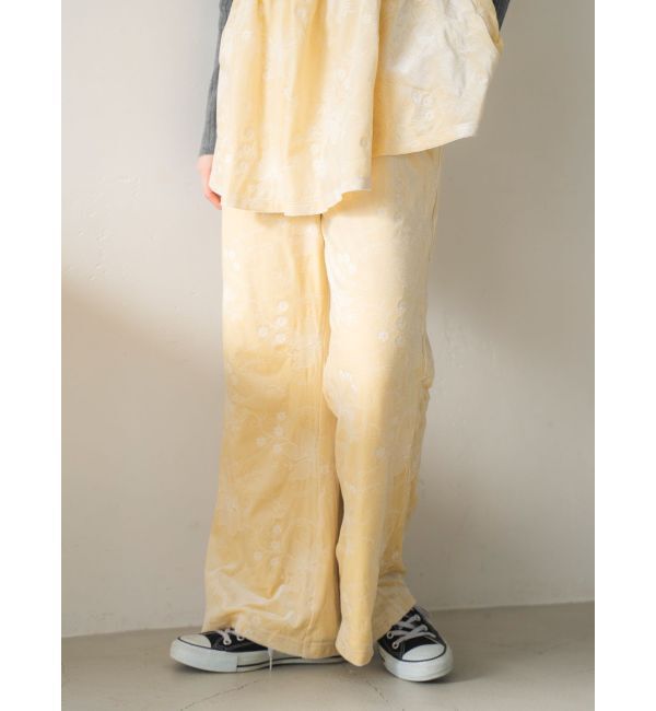 Ungrid「ベロア刺繍ラフパンツ」|その他|