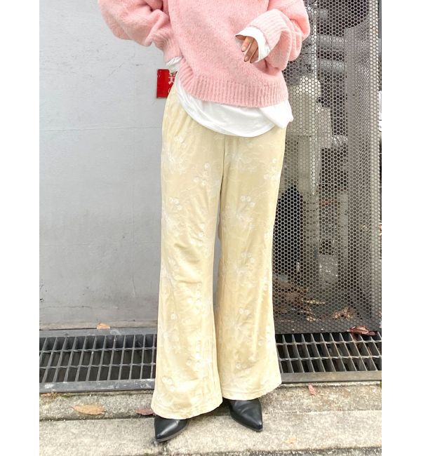 Ungrid「ベロア刺繍ラフパンツ」|その他|
