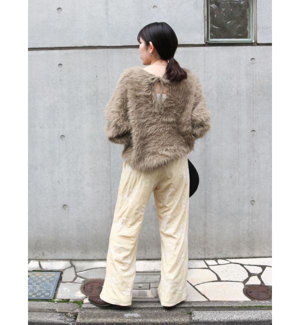 Ungrid「ベロア刺繍ラフパンツ」|その他|