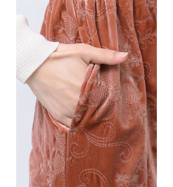 Ungrid「ベロア刺繍ラフパンツ」|その他|