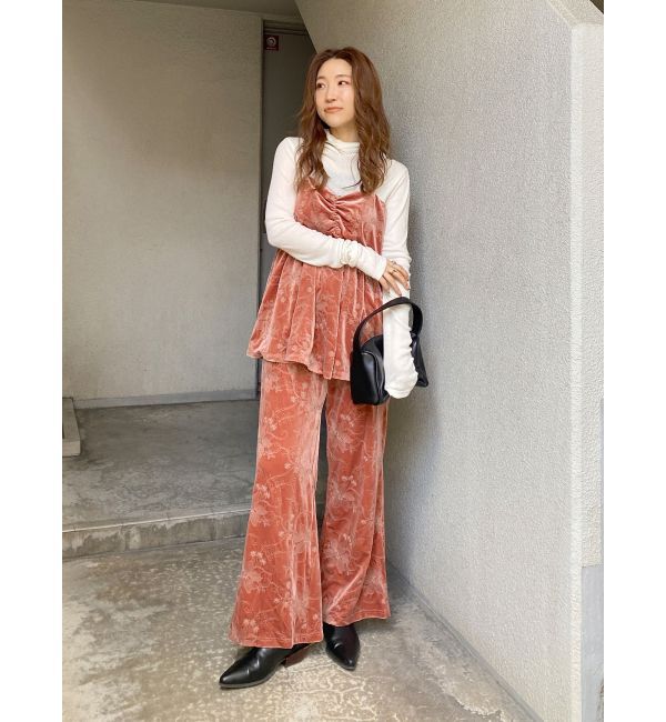 Ungrid「ベロア刺繍ラフパンツ」|その他|