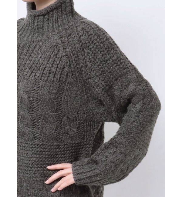 Ungrid「ローゲージハイネックケーブルニット」|ニット・セーター|