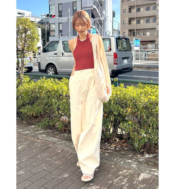 Ungrid「ホルターネックデザインニット」|タンクトップ|